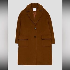 Rita Row Monestero cinnamon brown jacket oversized wool coat size XS